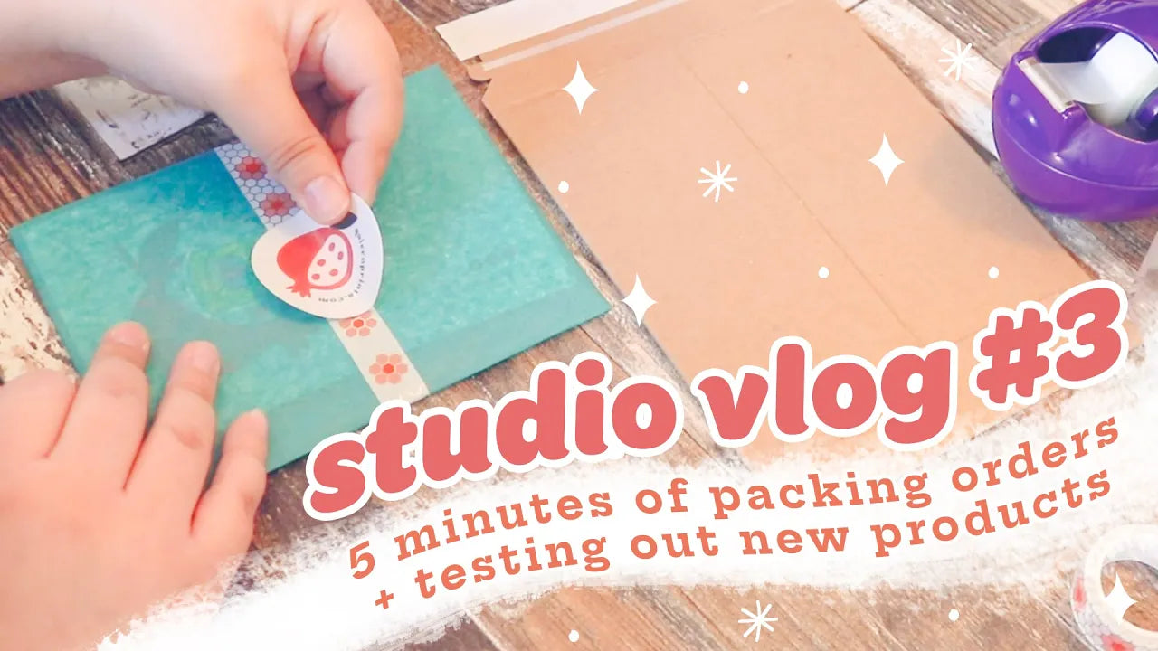 studio vlog #3 📙 taking it slow, packing orders, spanglish notepads