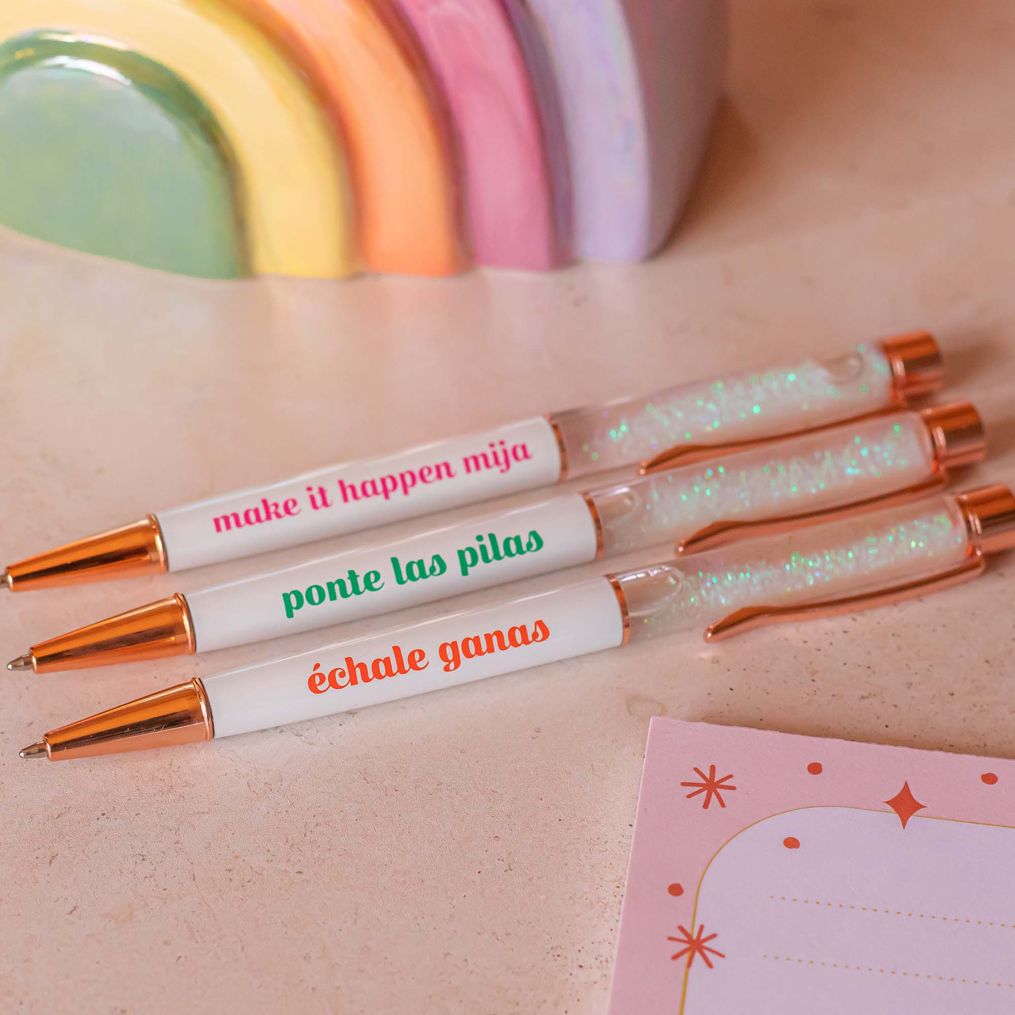 Échale Ganas Glitter Pen Set