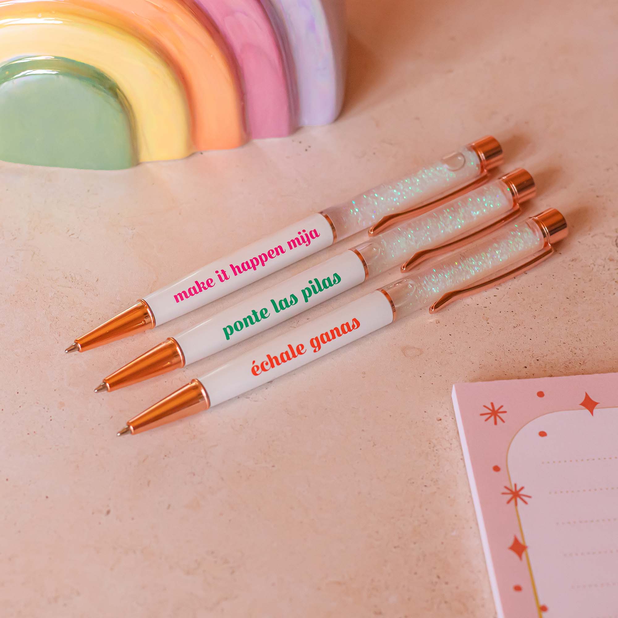 Échale Ganas Glitter Pen Set