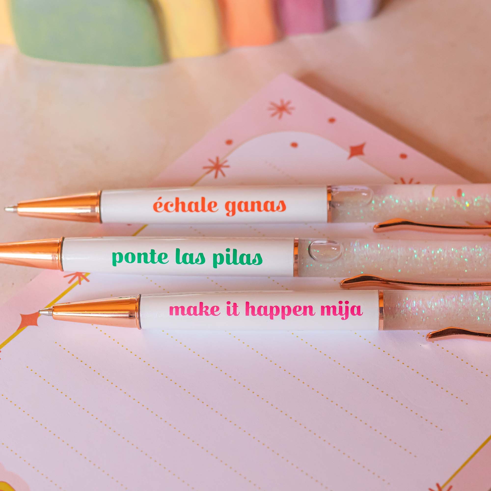 Échale Ganas Glitter Pen Set