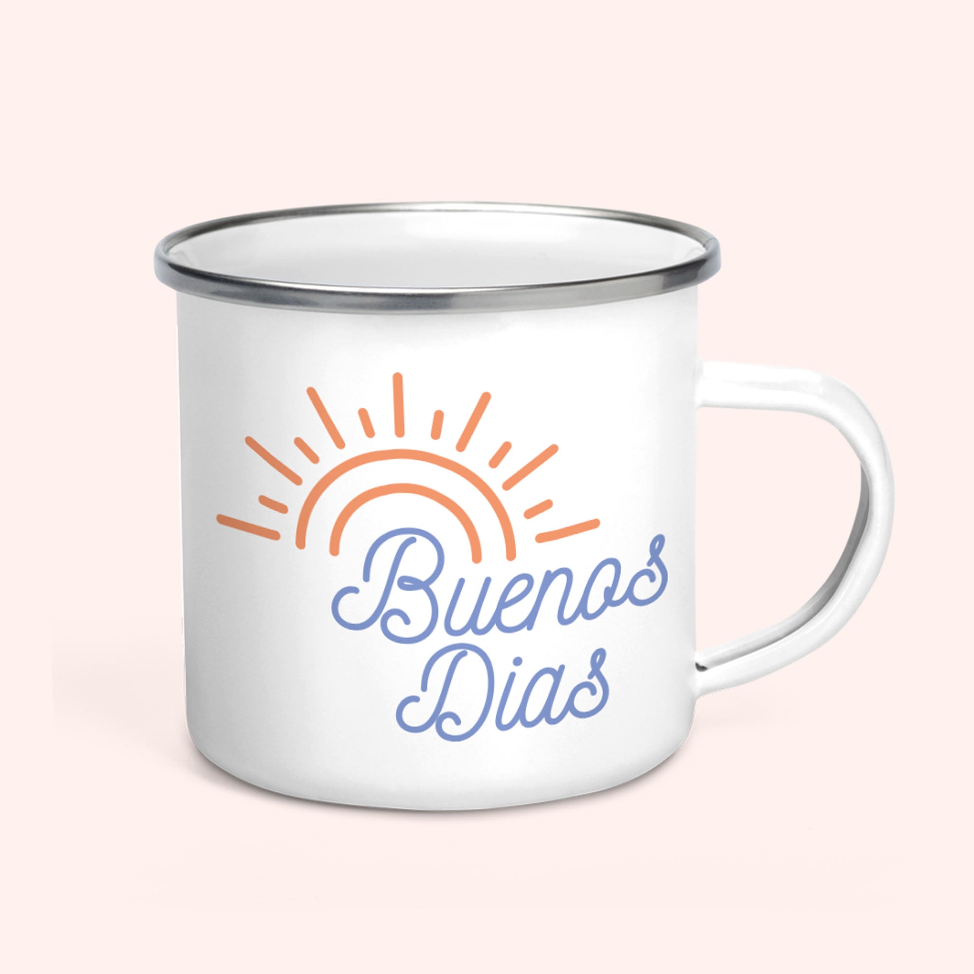 Buenos Días Enamel Mug