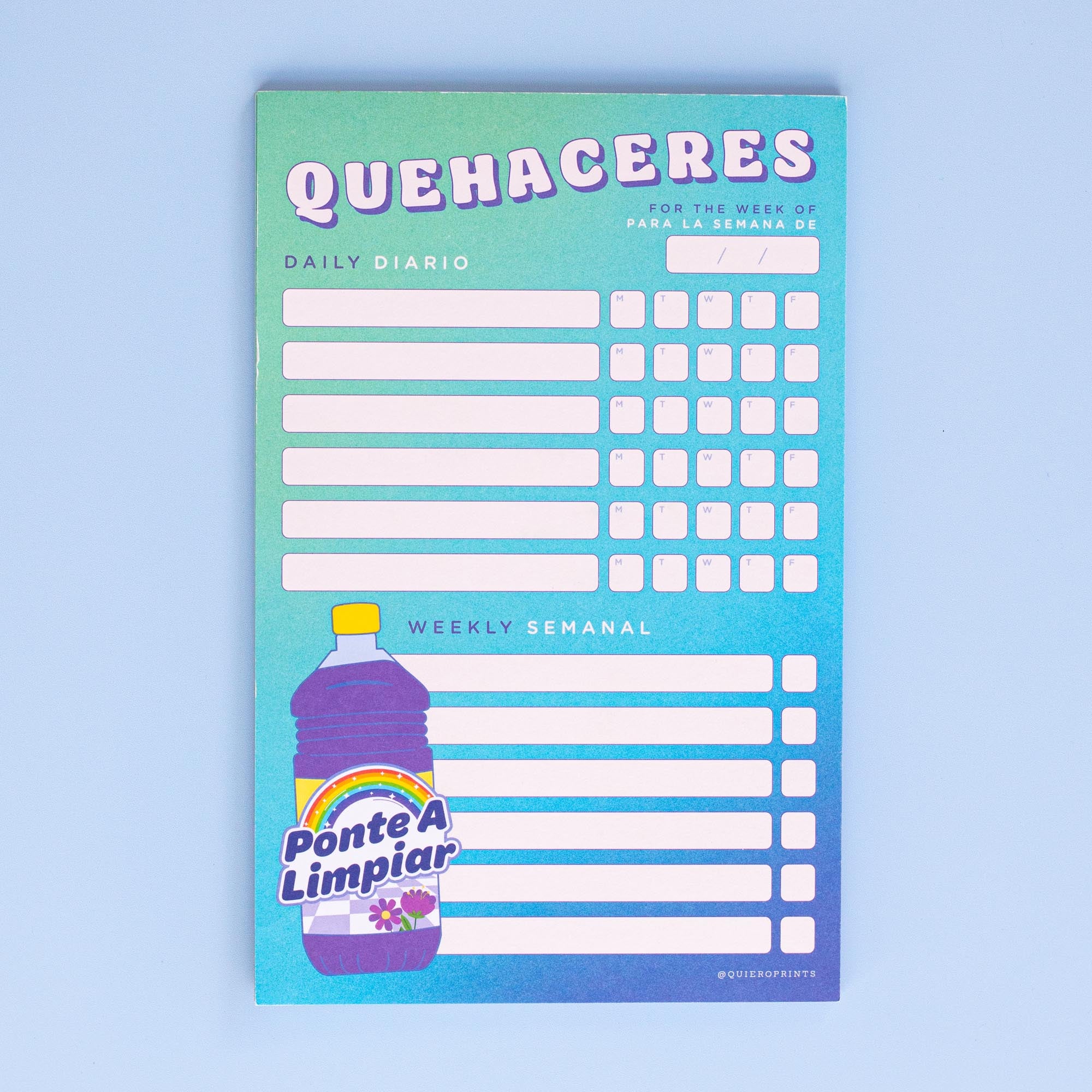 Quehaceres Chore Chart Notepad