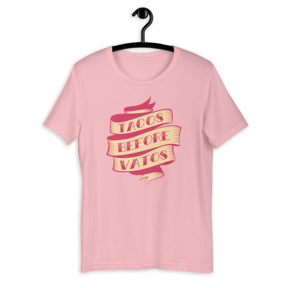 Tacos Before Vatos Short-Sleeve Unisex T-Shirt - quieroprints