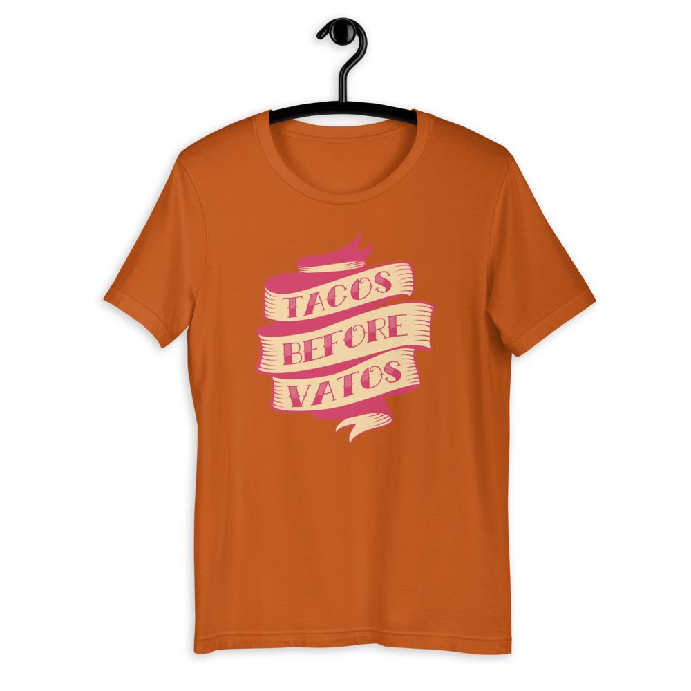 Tacos Before Vatos Short-Sleeve Unisex T-Shirt - quieroprints