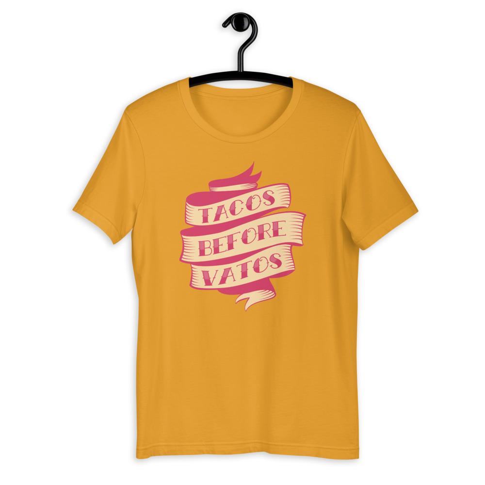 Tacos Before Vatos Short-Sleeve Unisex T-Shirt - quieroprints