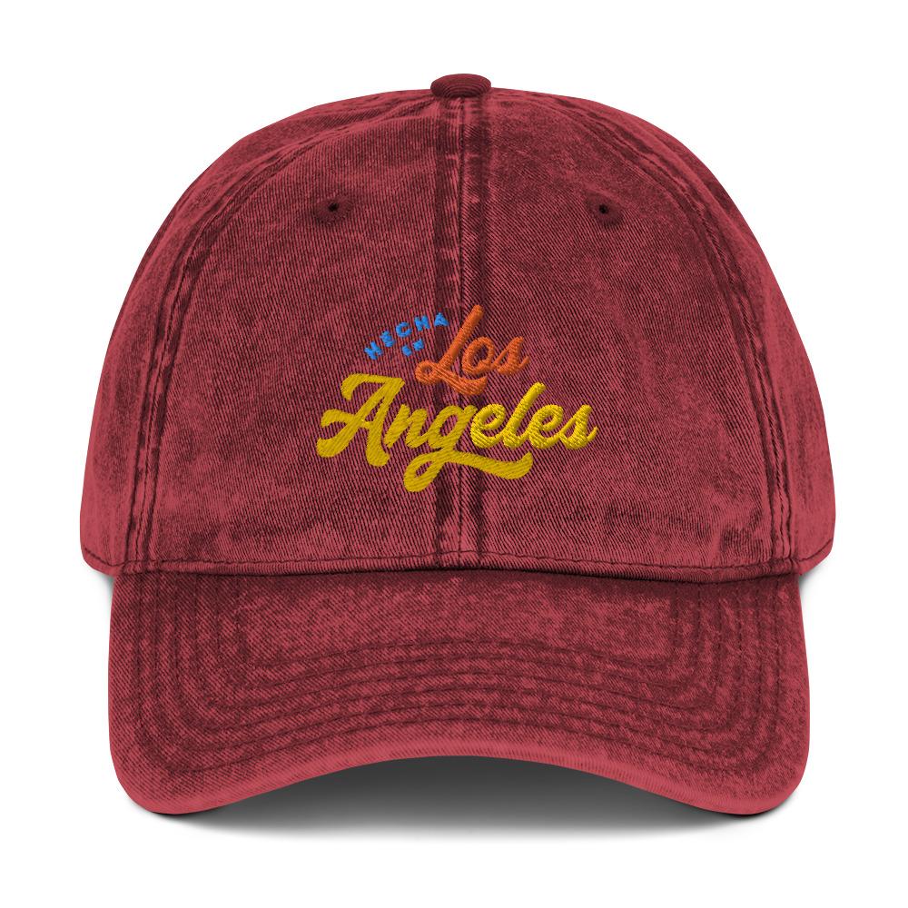 Hecha En Los Angeles Vintage Cotton Twill Cap - quieroprints