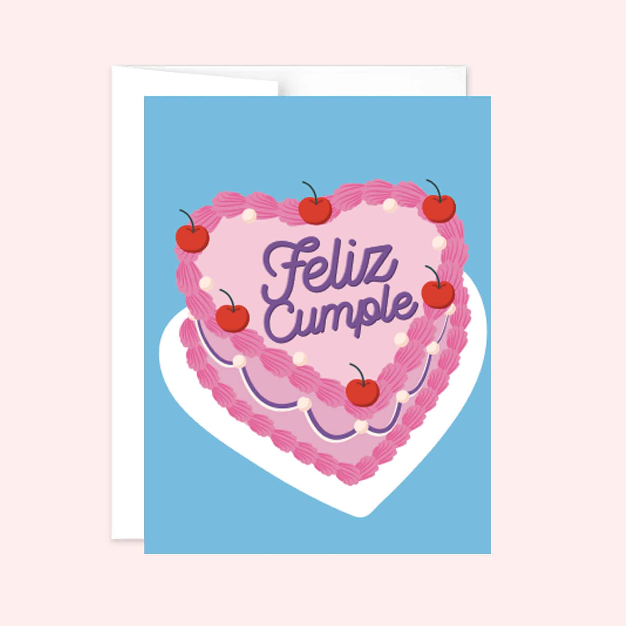 Feliz Cumple Birthday Cake Card