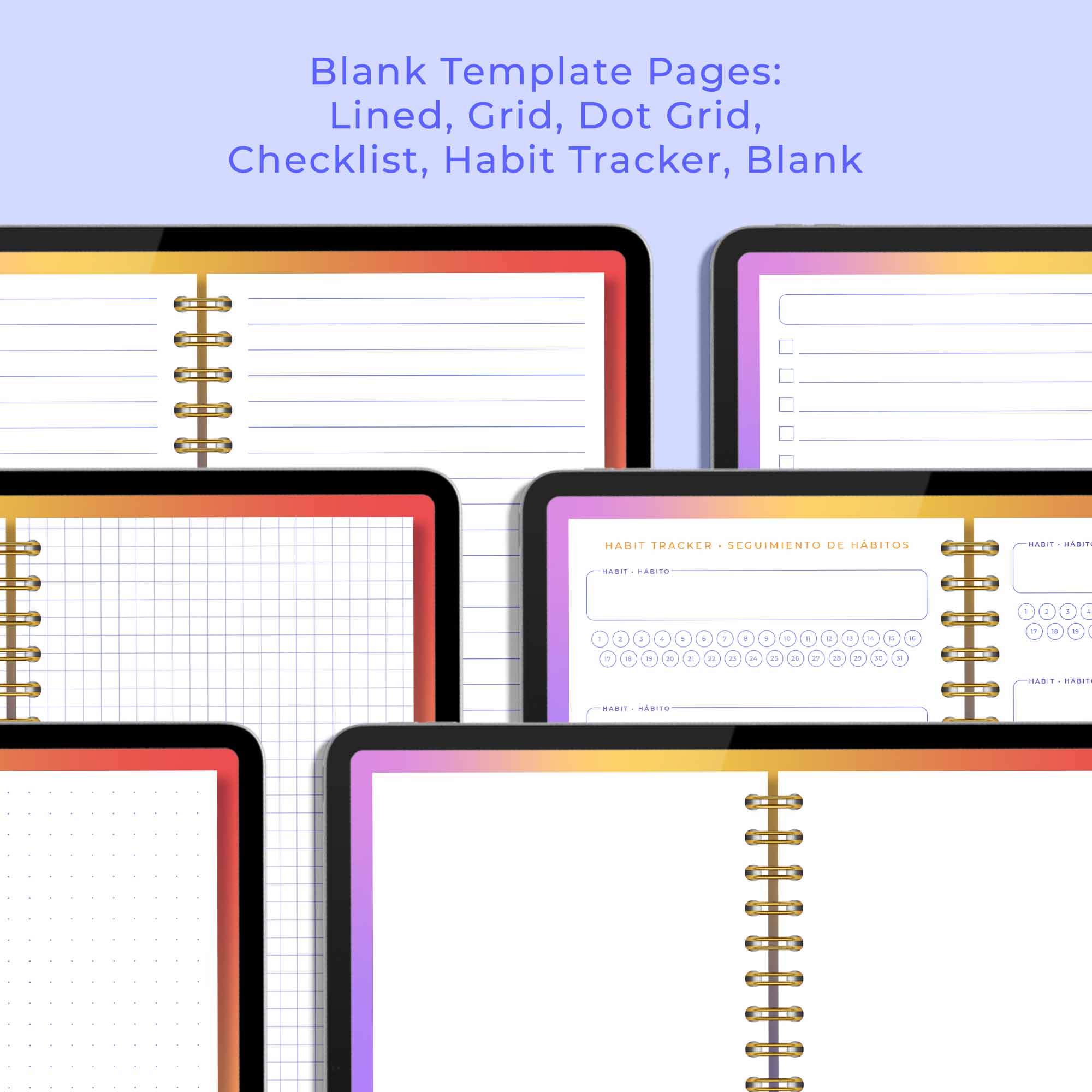 The Ultimate Spanglish Digital Bundle | Undated Planners, Planner Sheets, Stickers
