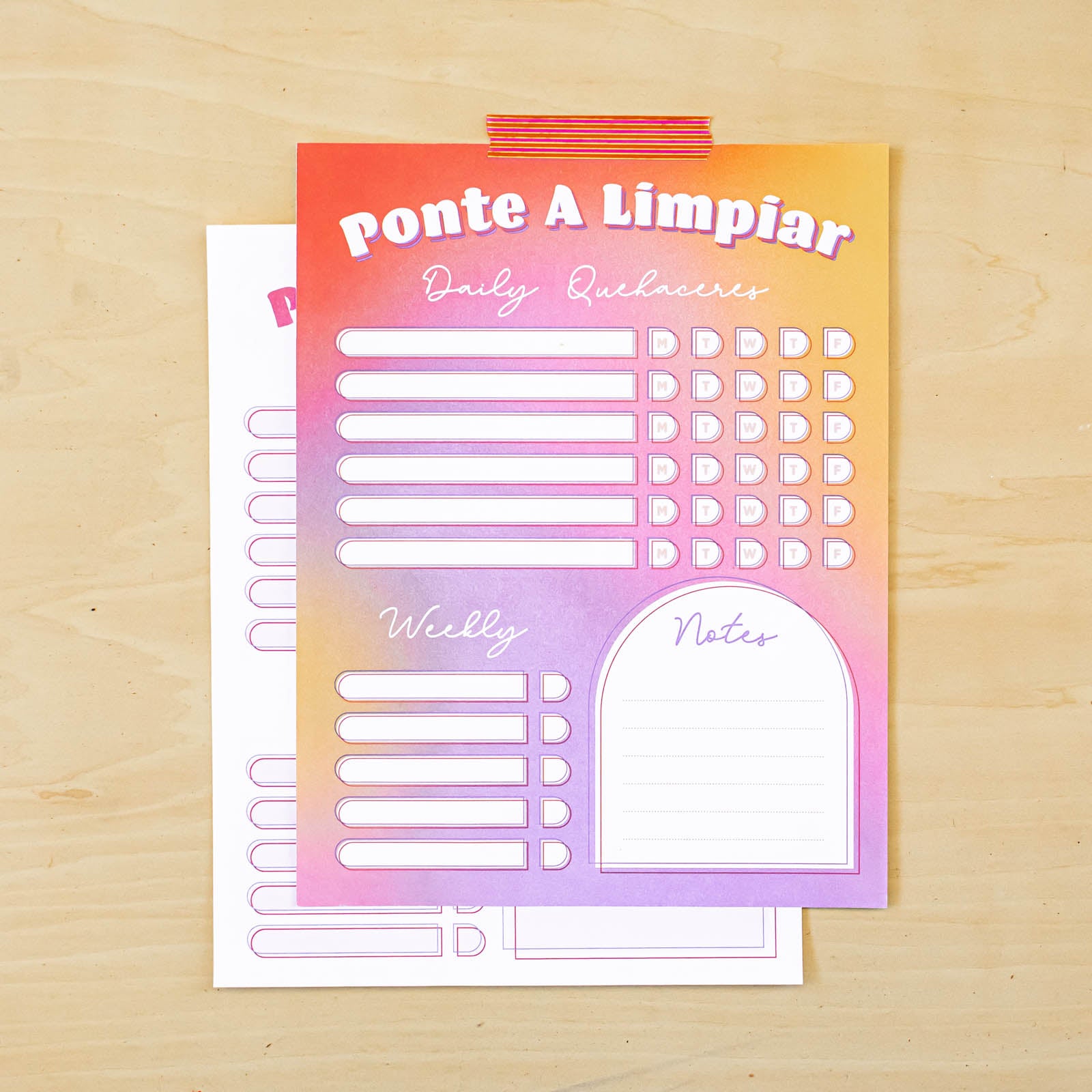 Ponte A Limpiar Chore Chart Printable Download