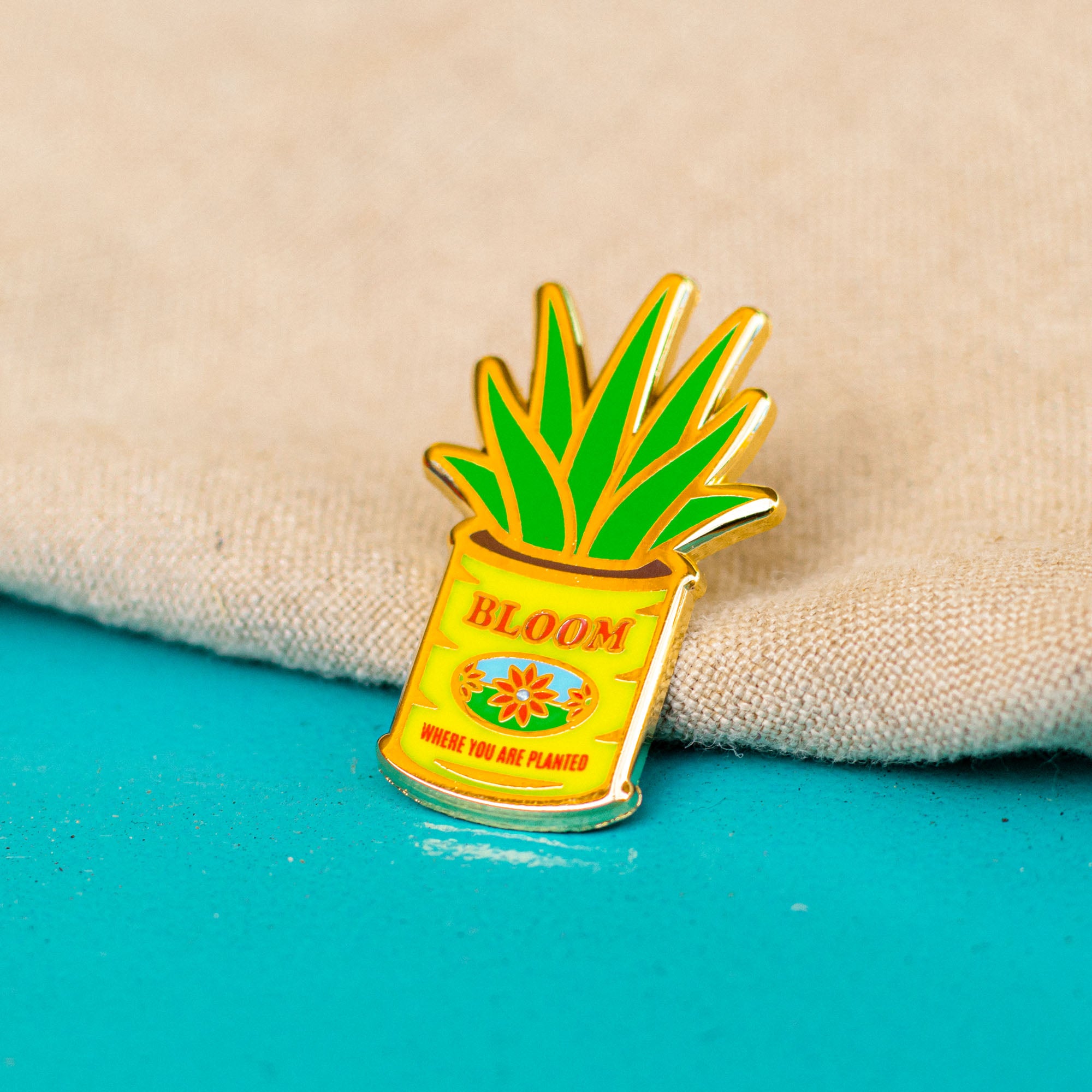 Bloom Where You Are Planted Enamel Pin