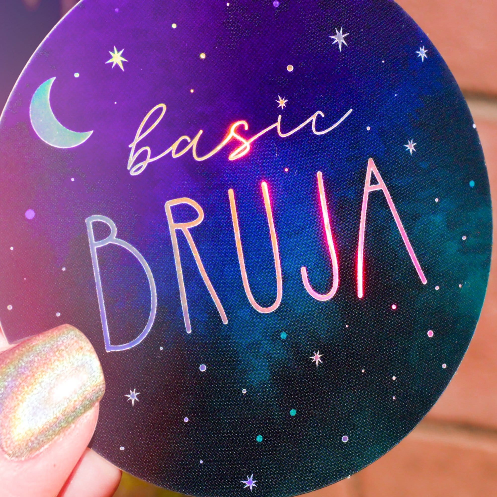 Basic Bruja Holographic Sticker - quieroprints