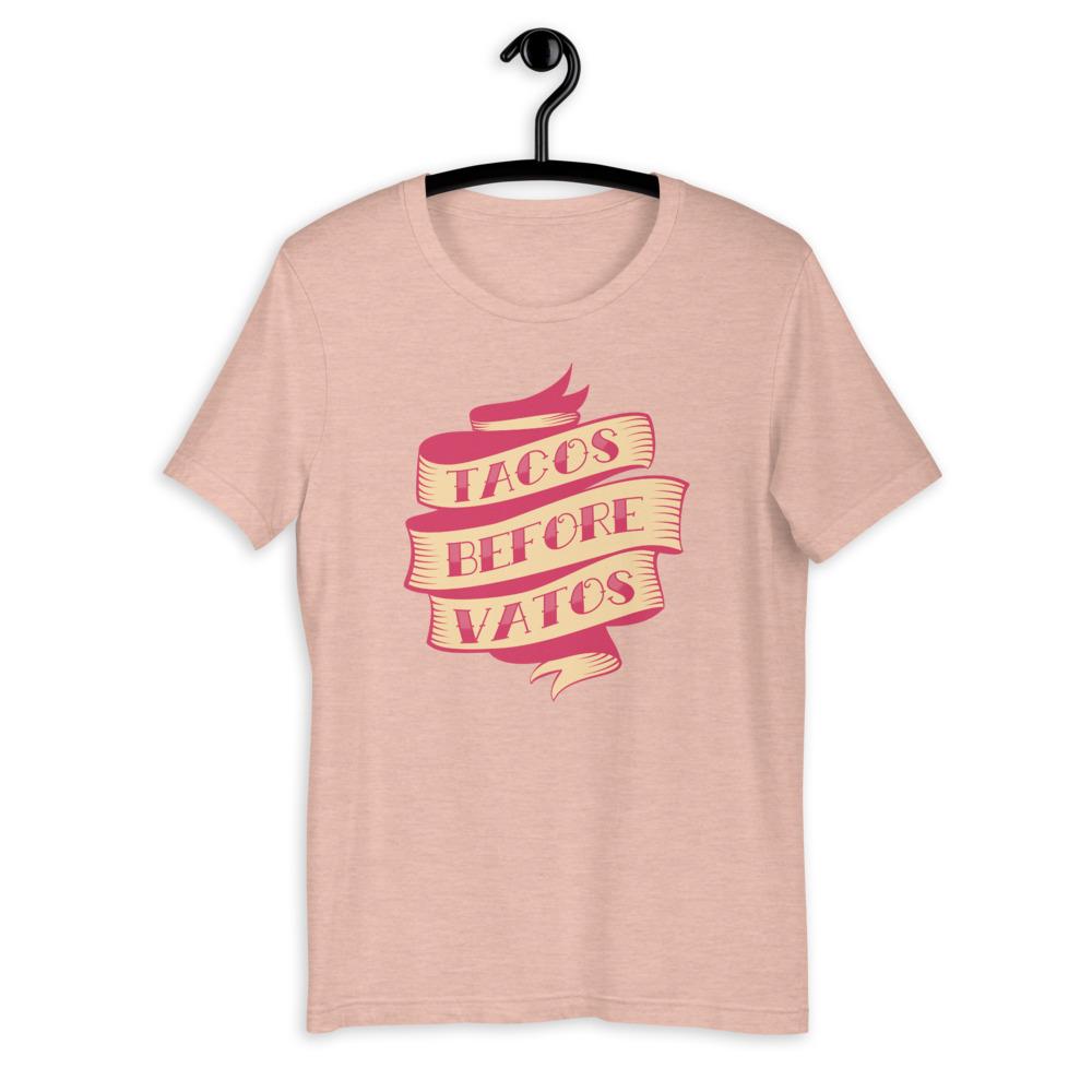 Tacos Before Vatos Short-Sleeve Unisex T-Shirt - quieroprints
